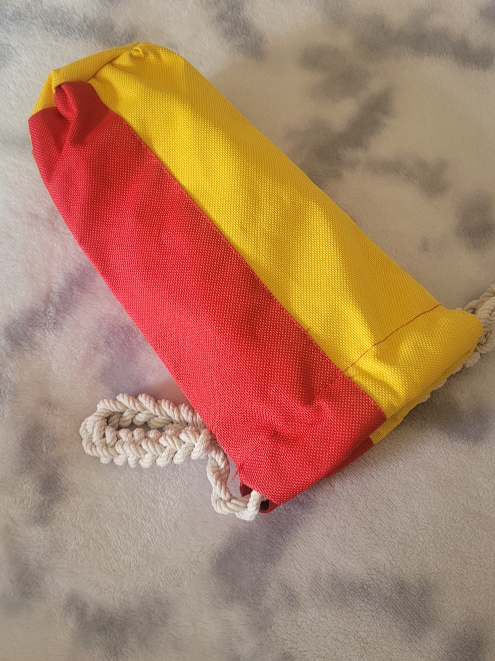 NAUTICAL Yellow & Red Drawstring SMALL Pouch